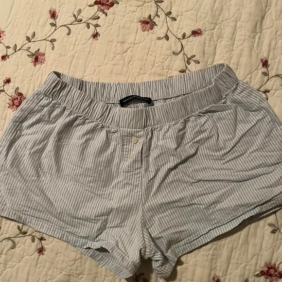 Brandy Melville Light Blue Striped Shorts - Picture 5 of 8
